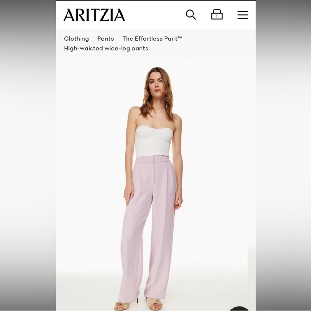 Aritzia effortless pant - light purple size 10